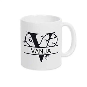Keramik Tasse mit Namen | Motiv 1 | Vanja - Druckerino