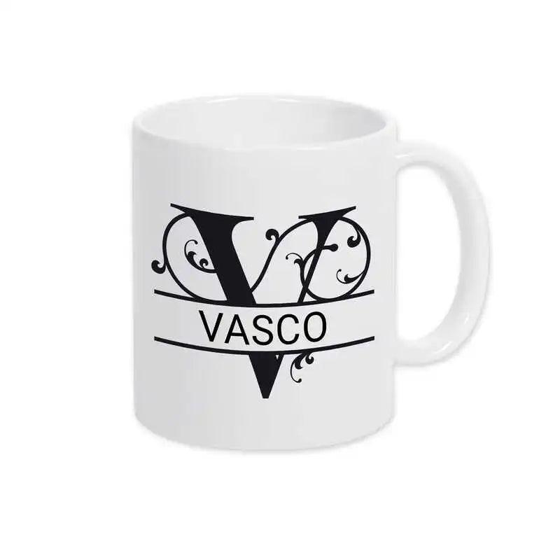 Keramik Tasse mit Namen | Motiv 1 | Vasco - Druckerino
