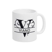 Keramik Tasse mit Namen | Motiv 1 | Viano - Druckerino