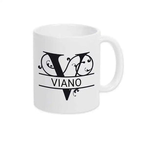 Keramik Tasse mit Namen | Motiv 1 | Viano - Druckerino