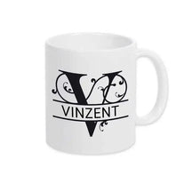 Keramik Tasse mit Namen | Motiv 1 | Vinzent - Druckerino
