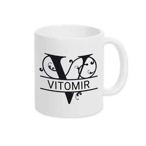 Keramik Tasse mit Namen | Motiv 1 | Vitomir - Druckerino