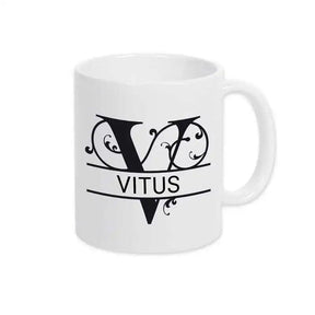 Keramik Tasse mit Namen | Motiv 1 | Vitus - Druckerino