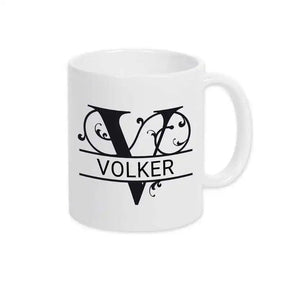 Keramik Tasse mit Namen | Motiv 1 | Volker - Druckerino