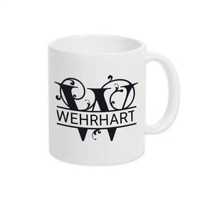 Keramik Tasse mit Namen | Motiv 1 | Wehrhart - Druckerino