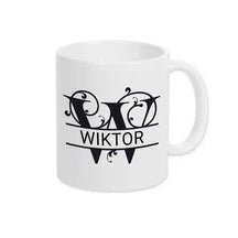 Keramik Tasse mit Namen | Motiv 1 | Wiktor - Druckerino