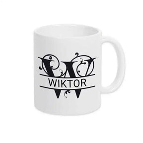Keramik Tasse mit Namen | Motiv 1 | Wiktor - Druckerino