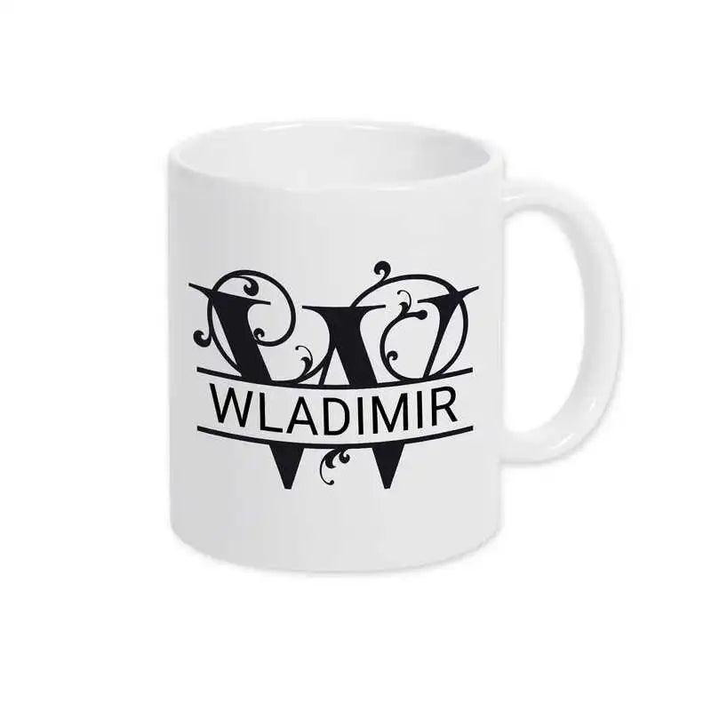 Keramik Tasse mit Namen | Motiv 1 | Wladimir - Druckerino