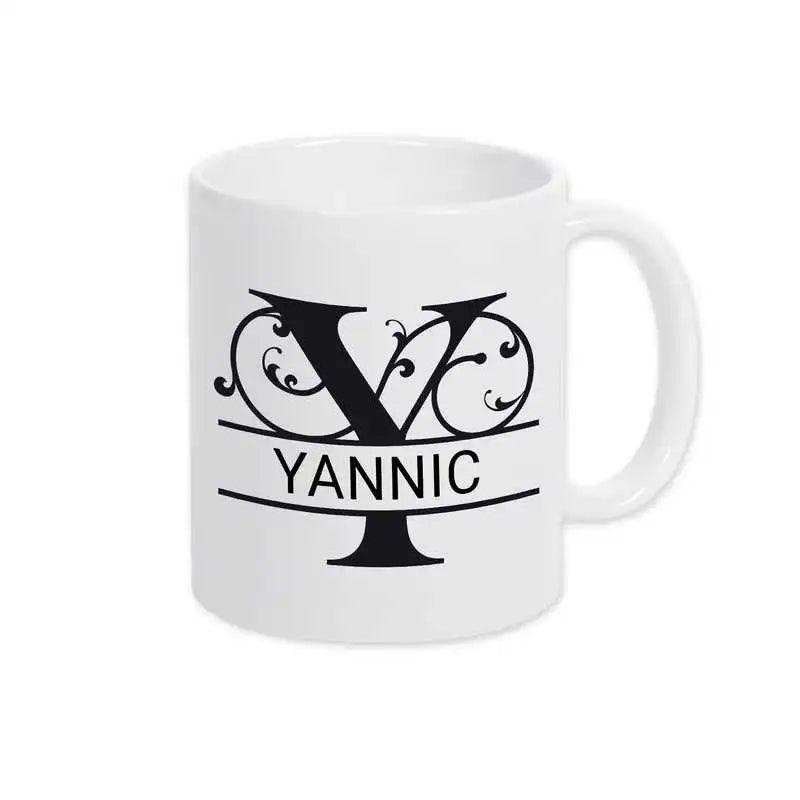 Keramik Tasse mit Namen | Motiv 1 | Yannic - Druckerino