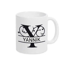 Keramik Tasse mit Namen | Motiv 1 | Yannik - Druckerino