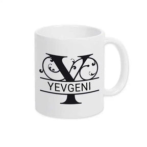 Keramik Tasse mit Namen | Motiv 1 | Yevgeni - Druckerino