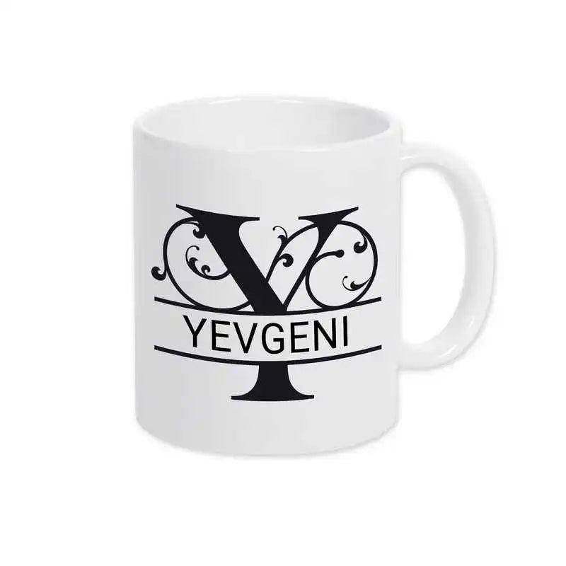 Keramik Tasse mit Namen | Motiv 1 | Yevgeni - Druckerino