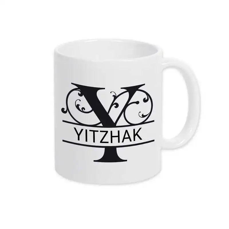 Keramik Tasse mit Namen | Motiv 1 | Yitzhak - Druckerino