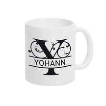 Keramik Tasse mit Namen | Motiv 1 | Yohann - Druckerino