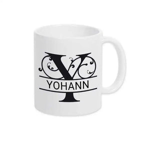 Keramik Tasse mit Namen | Motiv 1 | Yohann - Druckerino