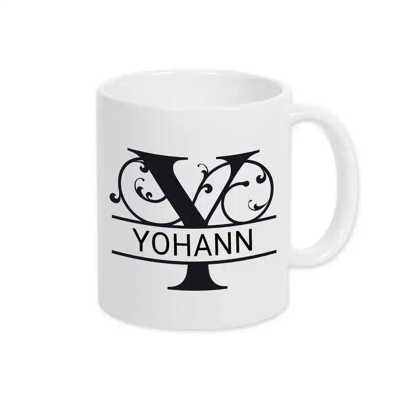 Keramik Tasse mit Namen | Motiv 1 | Yohann - Druckerino