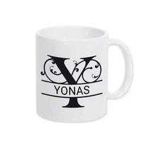 Keramik Tasse mit Namen | Motiv 1 | Yonas - Druckerino