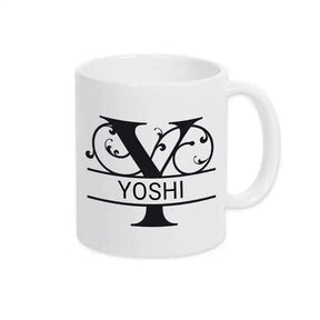 Keramik Tasse mit Namen | Motiv 1 | Yoshi - Druckerino