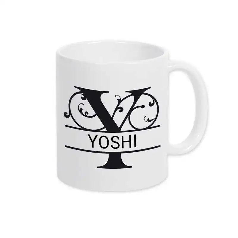 Keramik Tasse mit Namen | Motiv 1 | Yoshi - Druckerino