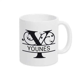 Keramik Tasse mit Namen | Motiv 1 | Younes - Druckerino
