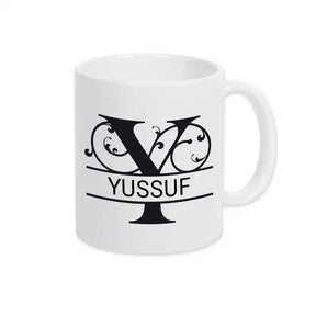 Keramik Tasse mit Namen | Motiv 1 | Yussuf - Druckerino