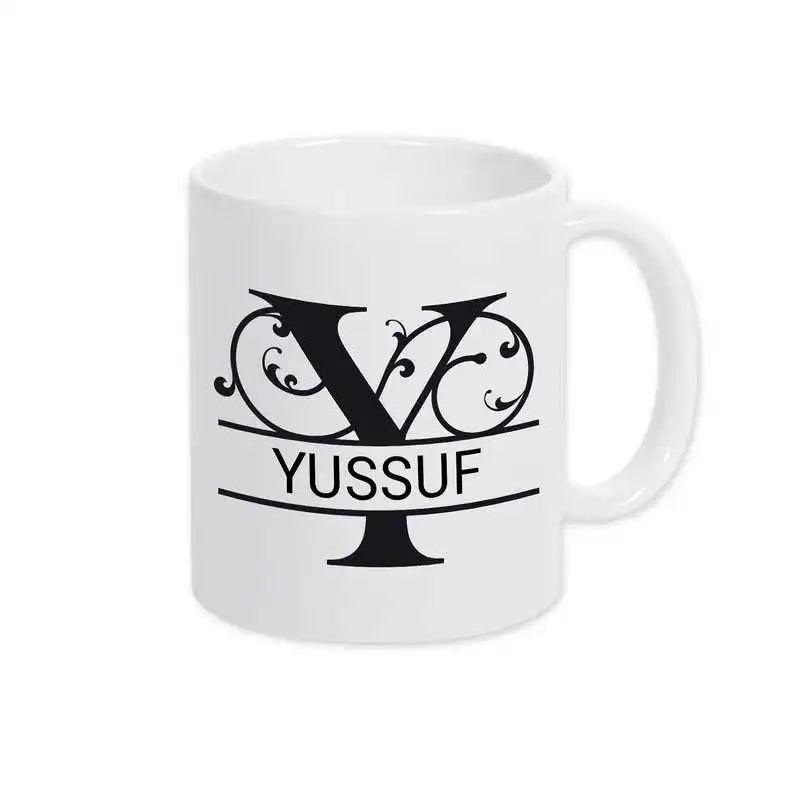 Keramik Tasse mit Namen | Motiv 1 | Yussuf - Druckerino