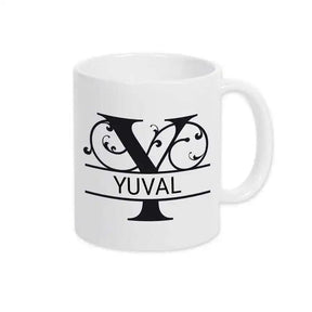 Keramik Tasse mit Namen | Motiv 1 | Yuval - Druckerino