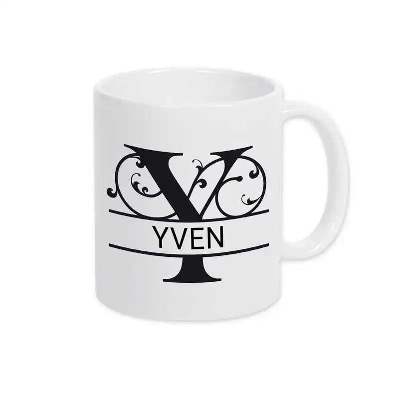 Keramik Tasse mit Namen | Motiv 1 | Yven - Druckerino
