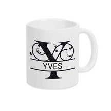 Keramik Tasse mit Namen | Motiv 1 | Yves - Druckerino