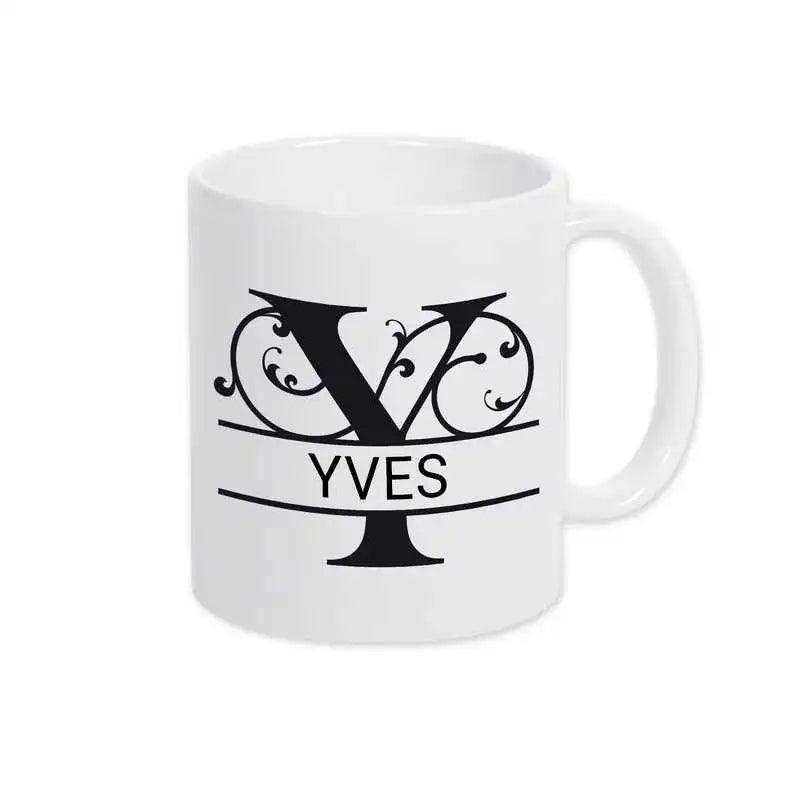 Keramik Tasse mit Namen | Motiv 1 | Yves - Druckerino