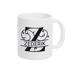 Keramik Tasse mit Namen | Motiv 1 | Zederik - Druckerino