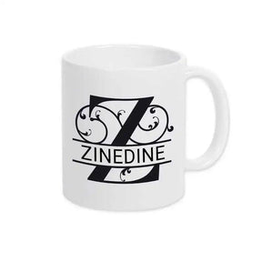 Keramik Tasse mit Namen | Motiv 1 | Zinedine - Druckerino