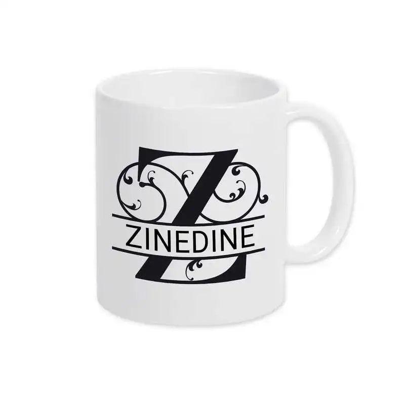 Keramik Tasse mit Namen | Motiv 1 | Zinedine - Druckerino