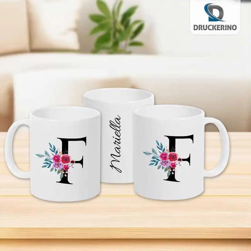 Keramik Tasse mit Namen | Motiv 2 | Freya - Druckerino