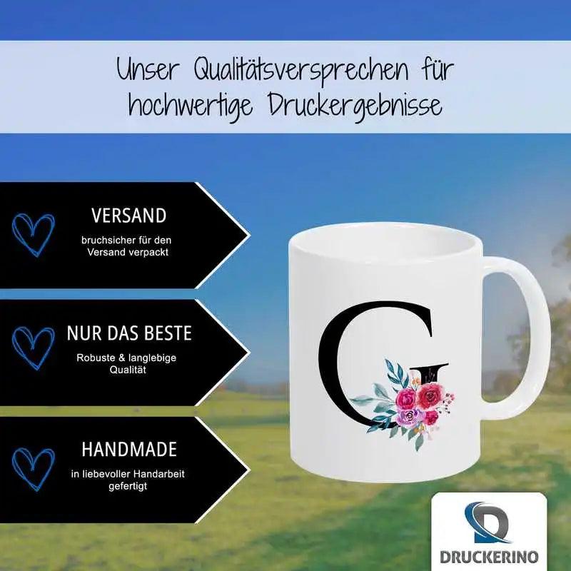 Keramik Tasse mit Namen | Motiv 2 | Gesche - Druckerino