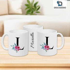 Keramik Tasse mit Namen | Motiv 2 | Lisette - Druckerino