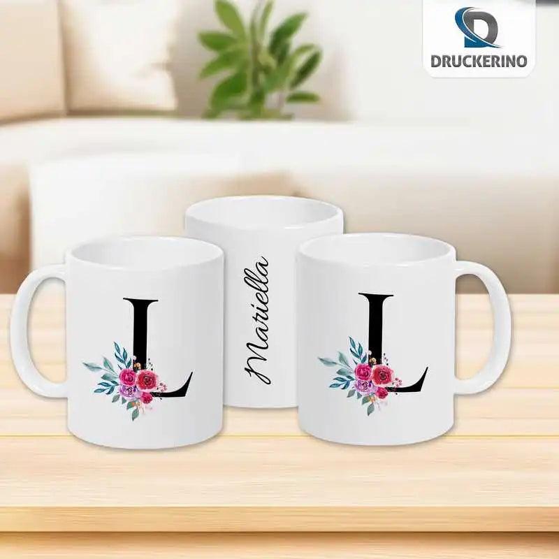 Keramik Tasse mit Namen | Motiv 2 | Lisette - Druckerino