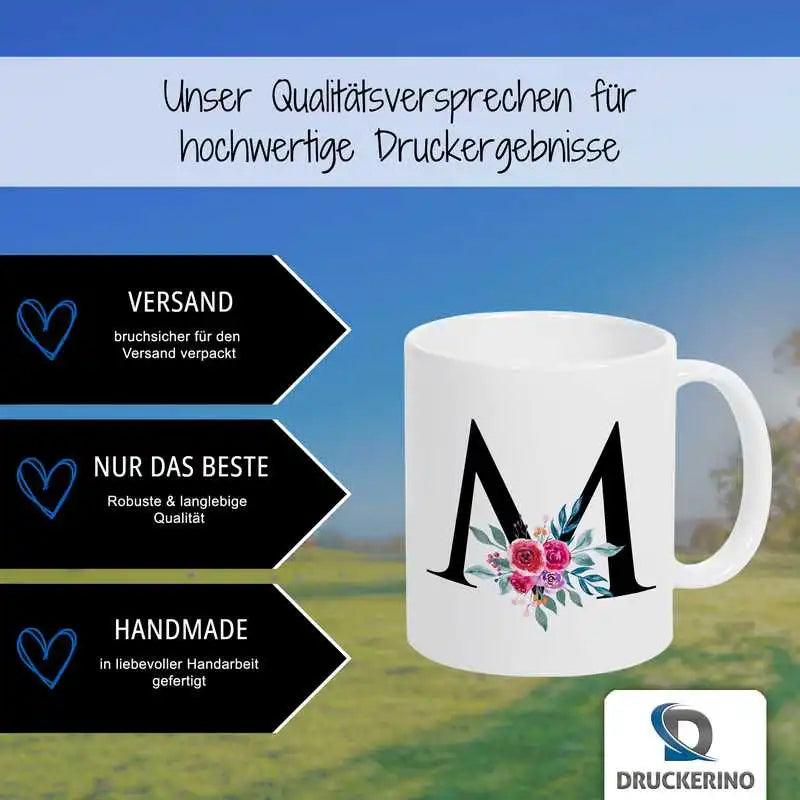 Keramik Tasse mit Namen | Motiv 2 | Marcelina - Druckerino