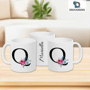 Keramik Tasse mit Namen | Motiv 2 | Qunyquekya - Druckerino