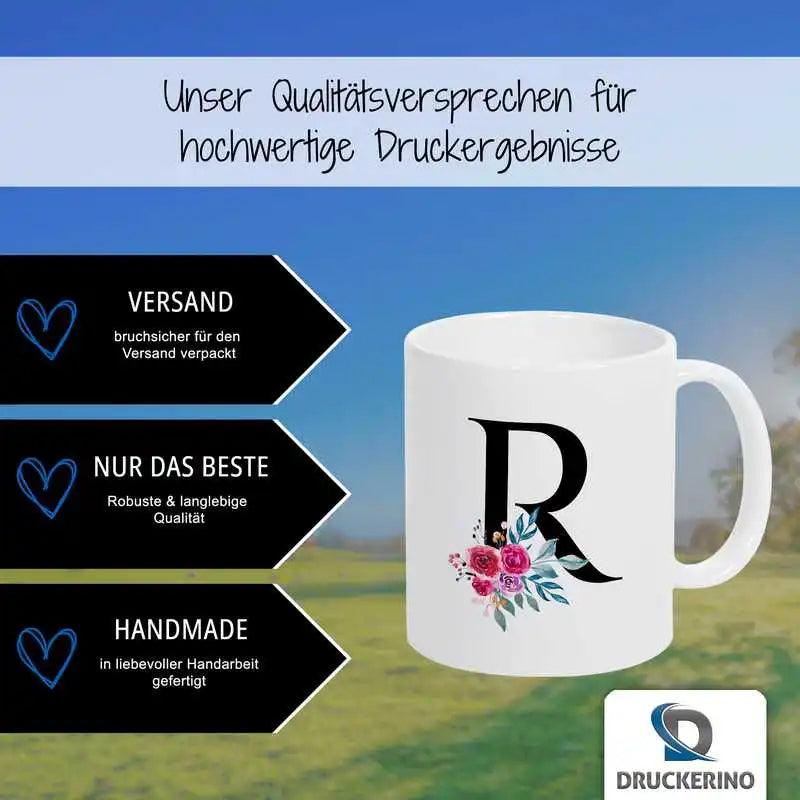 Keramik Tasse mit Namen | Motiv 2 | Rowena - Druckerino