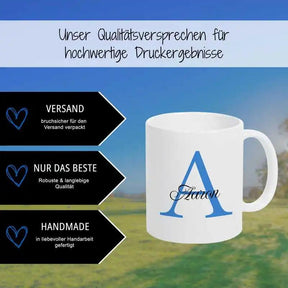 Keramik Tasse mit Namen | Motiv 3 | Aaron - Druckerino