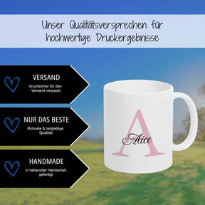 Keramik Tasse mit Namen | Motiv 3 | Alice - Druckerino