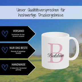 Keramik Tasse mit Namen | Motiv 3 | Baldrun - Druckerino