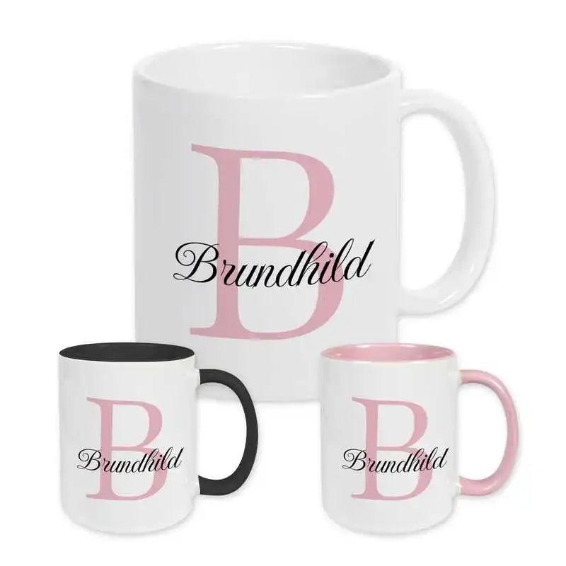 Keramik Tasse mit Namen | Motiv 3 | Brundhild - Druckerino