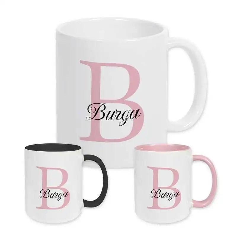Keramik Tasse mit Namen | Motiv 3 | Burga - Druckerino