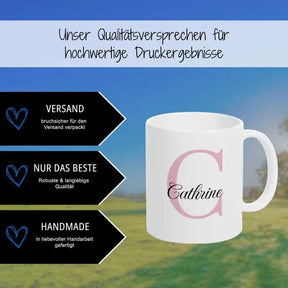 Keramik Tasse mit Namen | Motiv 3 | Cathrine - Druckerino