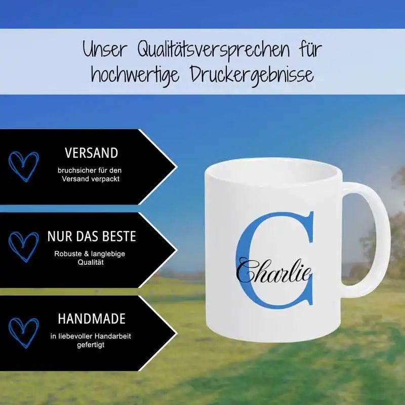 Keramik Tasse mit Namen | Motiv 3 | Charlie - Druckerino