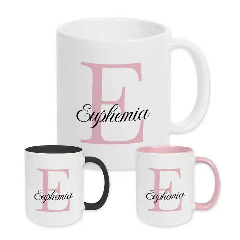 Keramik Tasse mit Namen | Motiv 3 | Euphemia - Druckerino