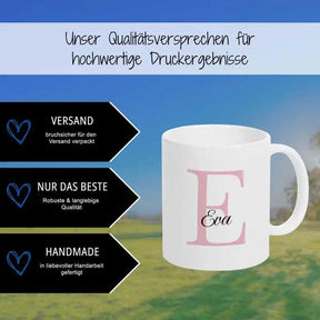 Keramik Tasse mit Namen | Motiv 3 | Eva - Druckerino