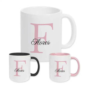 Keramik Tasse mit Namen | Motiv 3 | Flores - Druckerino